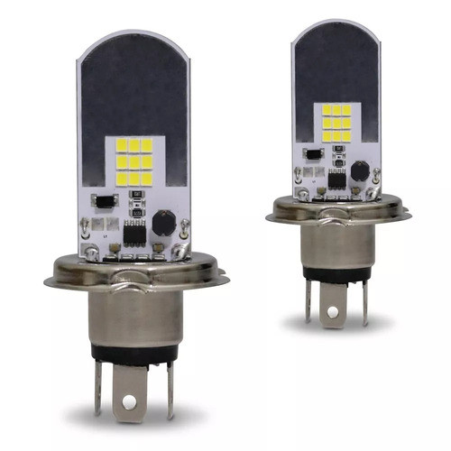 Par Lâmpadas Led H4 6500k 12v 24v 20w Efeito Xênon 2600lm 0