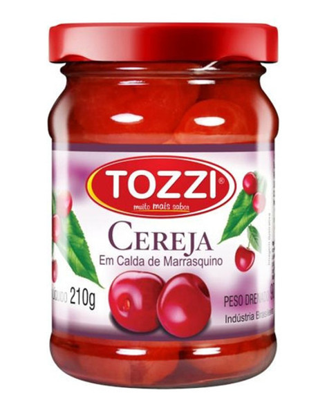 Kit 3 Cereja Em Calda Marrasquino Tozzi 210g 1