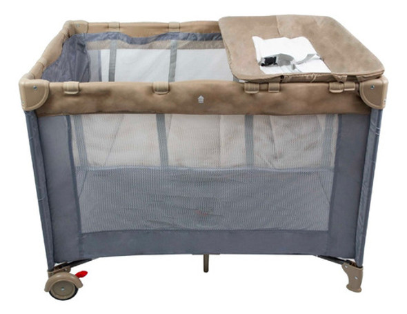 Berço Portátil Para Bebê Trocador Infinity Bege Premium Baby 0