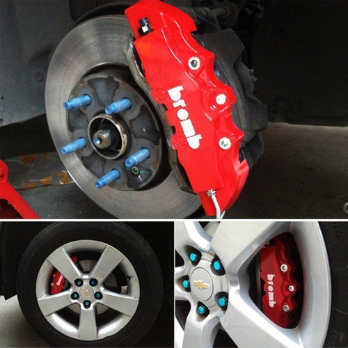 Cubre Mordaza Freno Tuning Racing  Rojas Tamaño M.x Par 1