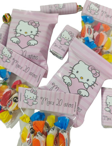 Golosinas Personalizadas X 35 Candy Bar Kitty Rosa 0