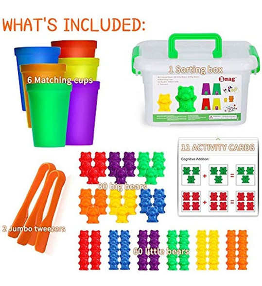 Bmag Contando Osos Con Vasos De Clasificación A Juego, Jugue 1 Bmag Contando Osos Con Vasos De Clasificación A Juego, Jugue 1