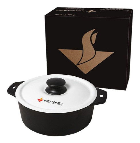 Panela De Ferro Fundido Com Tampa Branca 16 Cm Pfv160tbr 1