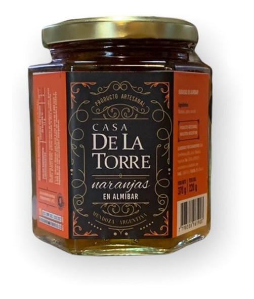 Naranjas En Almibar *370g Hexag Casa De La Torre 0