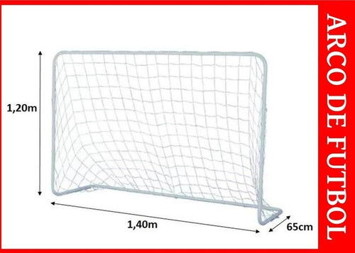 2 Arcos De Futbol Metalico Grande 140cm. X 120cm. Red Nylon 1