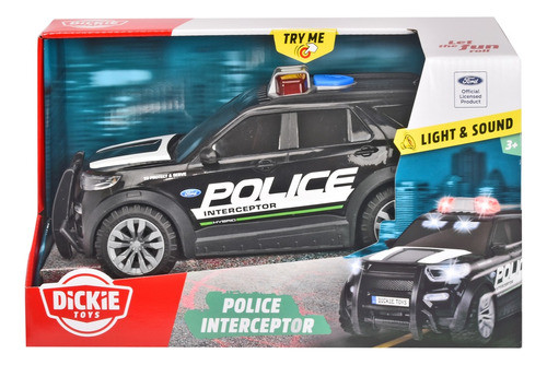 Auto De Policía Dickie Toys Ford Luces Y Sonido 25 Cm Ub 0