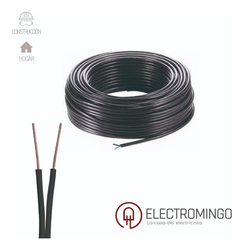 Cable Paralelo Bipolar Blanco O Negro X 1mm Flexivolt 20 Mts 1