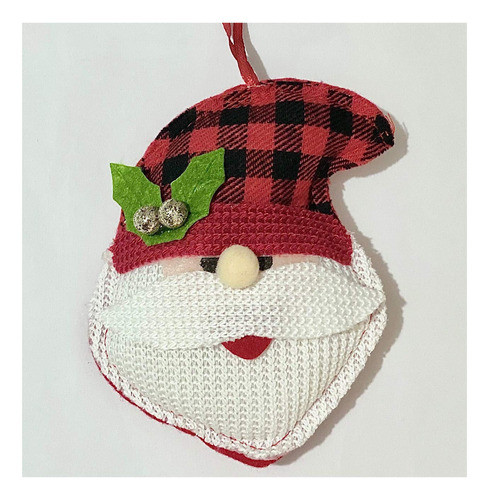 Adorno De Rbol De Navidad Con Cabeza De Pap Noel 0