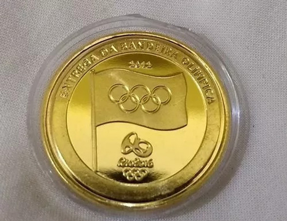 Medalha Entrega Da Bandeira Olimpíadas Rio 2016 - Souvenir 1 Medalha Entrega Da Bandeira Olimpíadas Rio 2016 - Souvenir 1