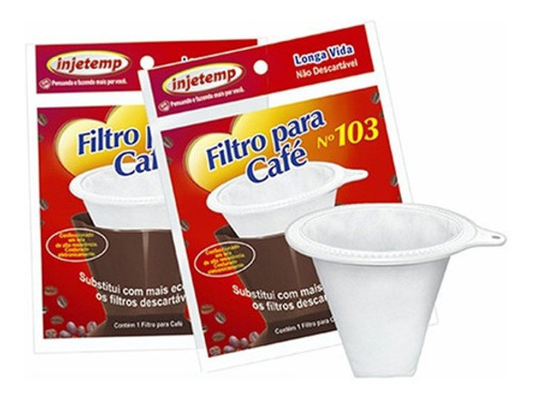 Coador Filtro Café De Pano Sintético Filtro Longa Vida 103 0