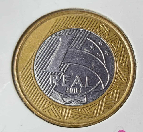 Brasil Moneda Bimetalica 1 Real Año 2004 0