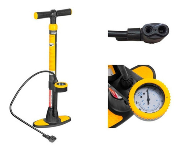 Bomba Encher Pneu Ar Manual Para Carro Moto Bicicleta C/bico 0