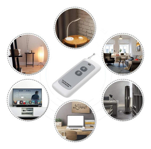 2 Pack 433 Mhz Interruptor Rf Sem Fio 1000 M Longo Alcance D 1