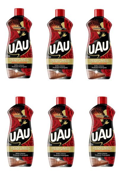 Kit 6 Lustra Móveis Perfumado Rosas E Sedução 200ml 0