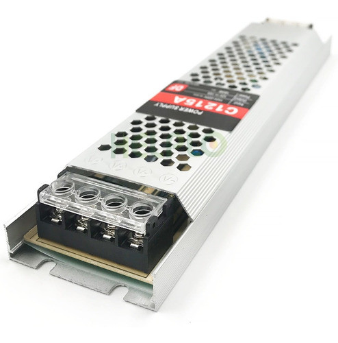 Fonte Driver Slim 12v 15a 180w Para Fita E Perfil Led Bivolt 0