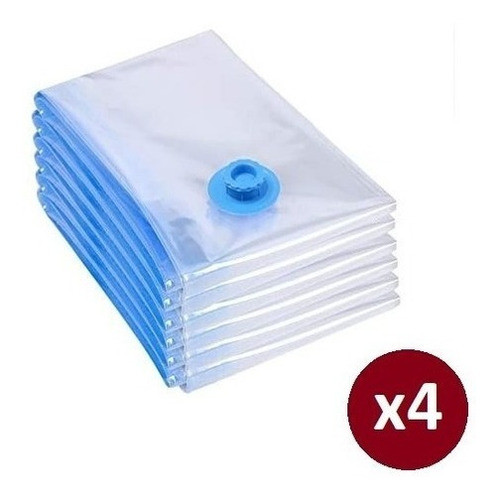 Pack X 4 Bolsas De Vacío Para Guardar Ropa 80x 130 Cm 1