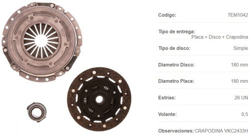 Kit Embrague P/ Renault Kangoo Clio Twingo 1.2 1