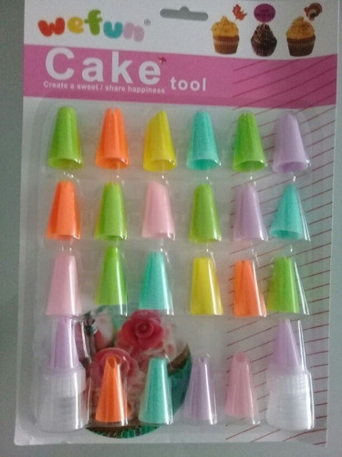 Kit Set Decorativo Repostería 24 Boquillas Mas 2 Repuesto 1