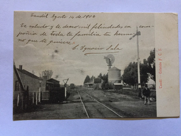 Postal Estacion Ferrocarril De Tandil Año 1906 0