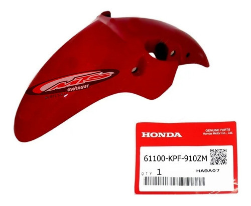 Guardabarro Delantero Orginal Honda Cbx 250 Twister Moto Sur 0