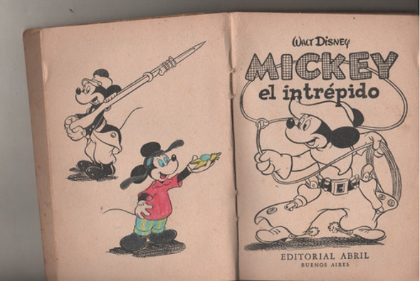 Libro Mickey El Intrepido * Nº 4 Año 1959  Disney Edit Abril 1