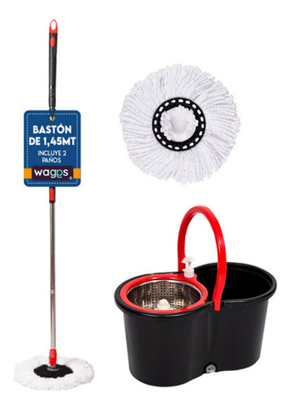 Balde Mopa Centrifugo Lampazo Escurridor Trapeador Repuestos 0