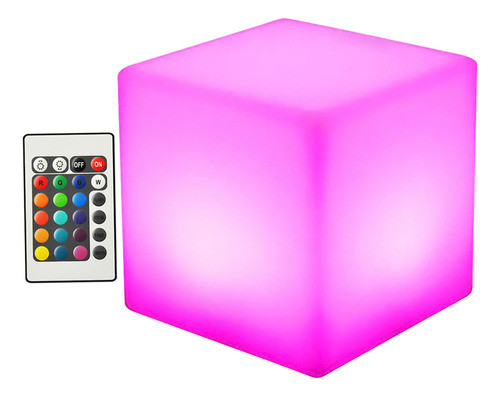 Zlt Cubo Led De Mudança De Cor De 15 Cm, Resistente À Luz, 0
