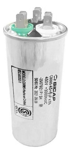 Capacitor Aire Acondicionado Dual Split 45 + 6 Uf Mf 450v 0
