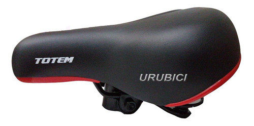 Asiento Para Bicicleta Ancho Con Resortes Negro C/rojo Totem 0