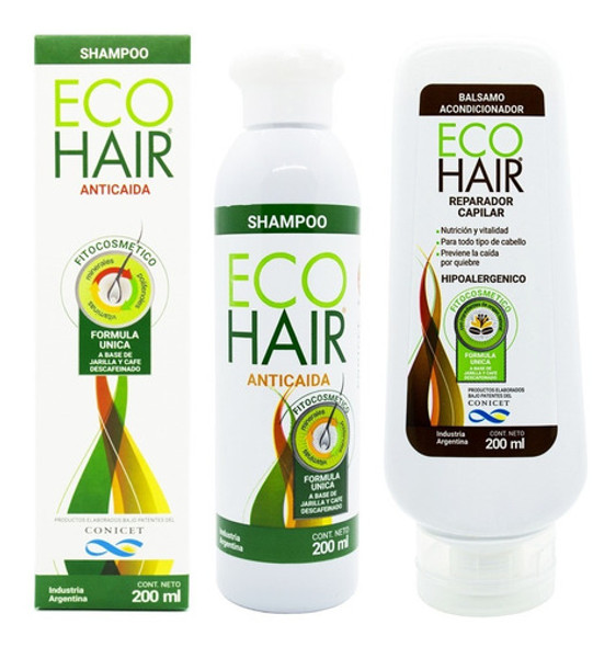 Eco Hair Shampoo + Acondicionador Tratamiento Anticaída Pelo 0
