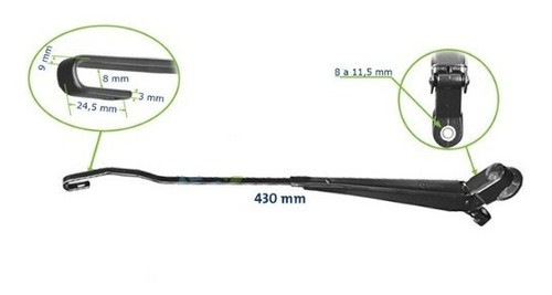 Par Braco Limpador Dianteiro Para-brisa Gol G3 G4 1
