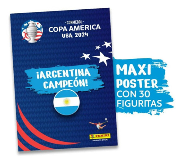Maxiposter Panini Argentina Campeón De Copa América 2024 1 Maxiposter Panini Argentina Campeón De Copa América 2024 1