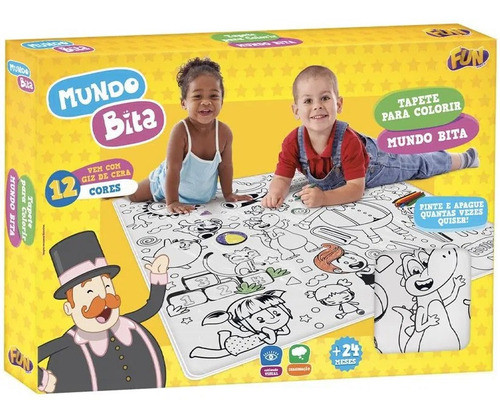 Tapete De Colorir Com Giz Mundo Bita Fun 0