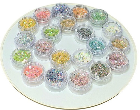 Kit 12 Glitter Luxo Holografico  P/ Unha Maquiagem +brinde 0