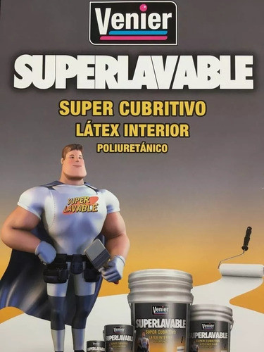 Látex Superlavable Super Cubritivo Poliuretánico Venier 12k 1
