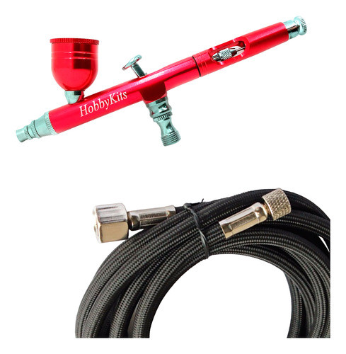 Aerógrafo De Gravedad Kit Copa Gravedad Manguera Hobbykits 0