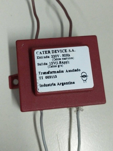 Transformador 220-12 V 1.8 A Encapsulado 0