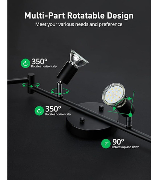 ~? Bojim 6 Light Led Track Lighting Kit, Iluminación De Punt 1