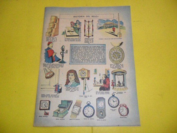 Antigua Lamina Billiken 1957 Historia Del Reloj Ampolleta 0