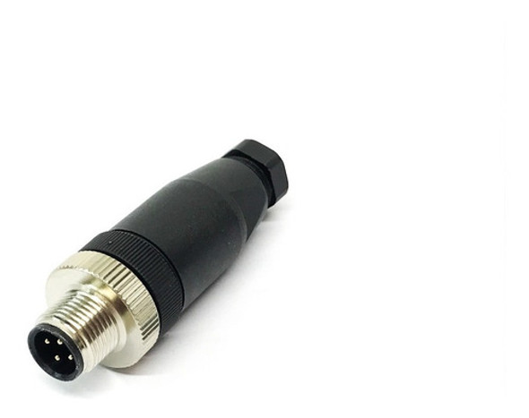 9x Conector M12 4 Pinos Macho Reto Para Montar Sensor 0
