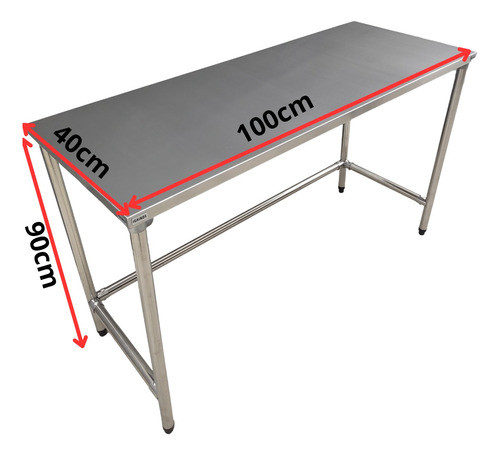 Bancada Mesa 100x40 Armario Inox Multiuso Restaurante 1