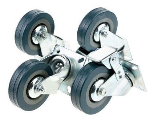 Pulgadas De 75mm 3 Ruedas De Deber Pesado Goma Giratoria Rue 0