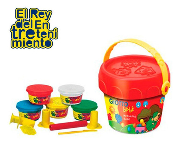 Set Súper Completo Giotto Balde Masas Plastilina Bebé El Rey 1