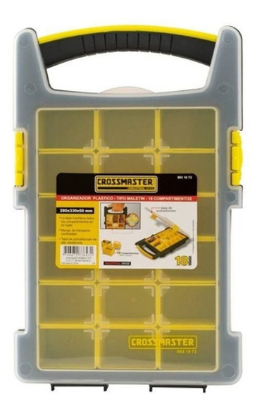 Maletín Organizador Plástico 18 Compartimentos Crossmaster 0
