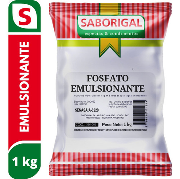 Emulsionante Ligante Estabilizante P/chacinados Saborigal 0 Emulsionante Ligante Estabilizante P/chacinados Saborigal 0