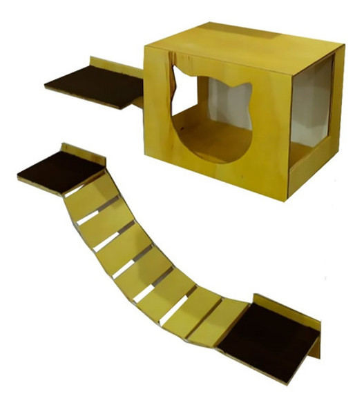 Nicho Toca Casinha Para Gatos Envernizado 0