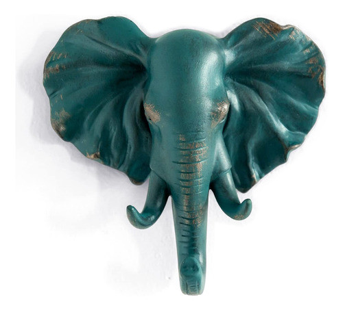 Percha /gancho Individual De Pared Animal Elefante Bronce 0