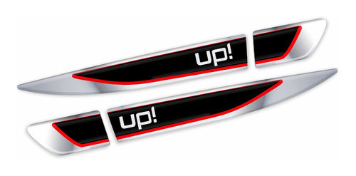Aplique Volkswagen Up Up! Resinado E Cromado Res49 Fgc 1