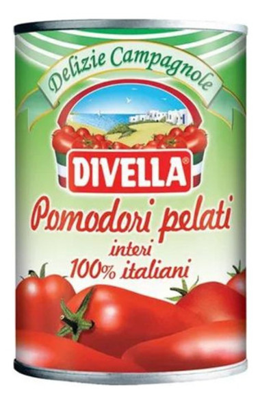 Tomates Pelados Divella Enteros 400gr Italia X 6 Unidades 1