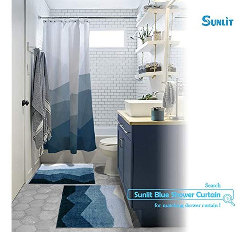 Juego De Alfombrillas De Baño Sunlit De 2 Piezas, Juego De A 1